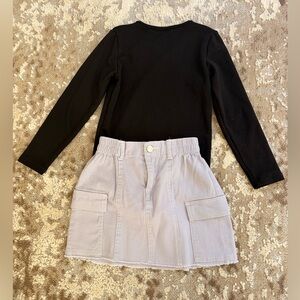 Source Unknown Black and Lilac Kids Matching Set